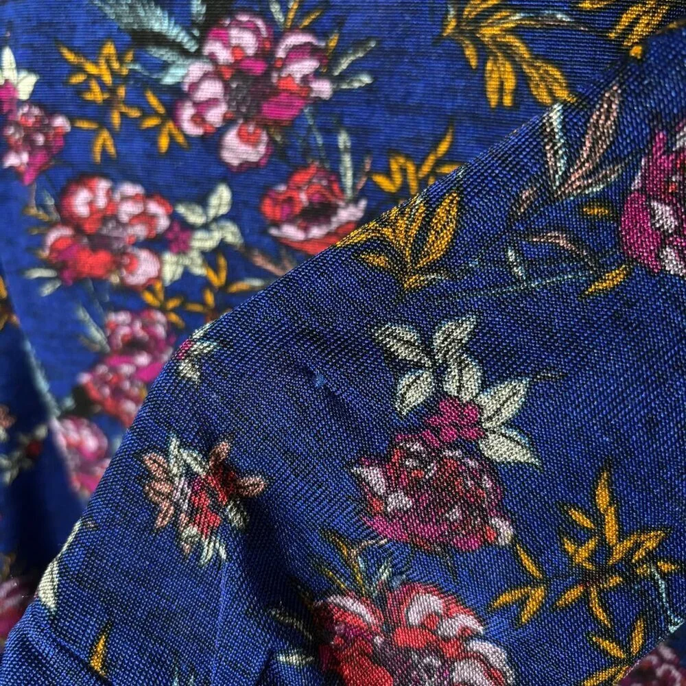 Free People Dock Street Floral Print Ruffle Blouse Womens Size XS Whimsigoth